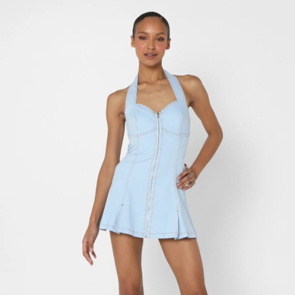 Ramona Mini Dress BY.DYLN Size Small Light Blue